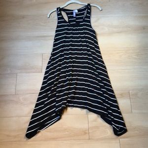 Alya Black and White Striped Cotton Sun Dress - Sz M